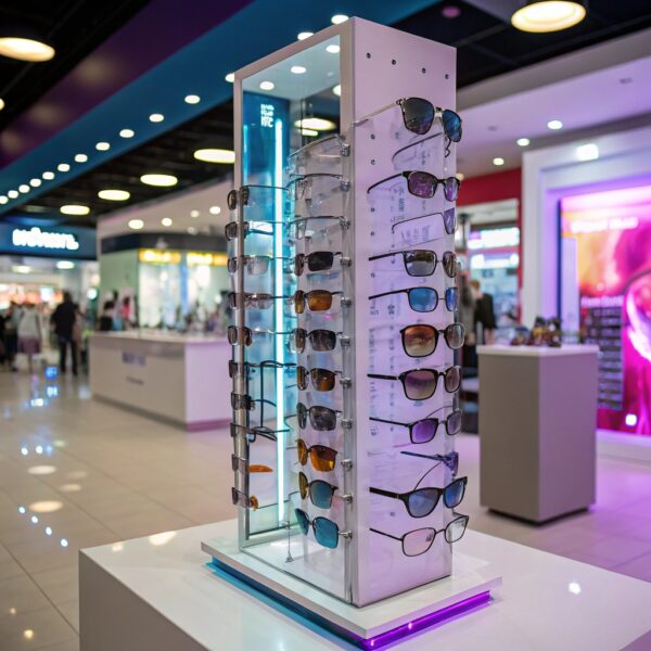 An impressive, custom-made store display that is both artistic and functional